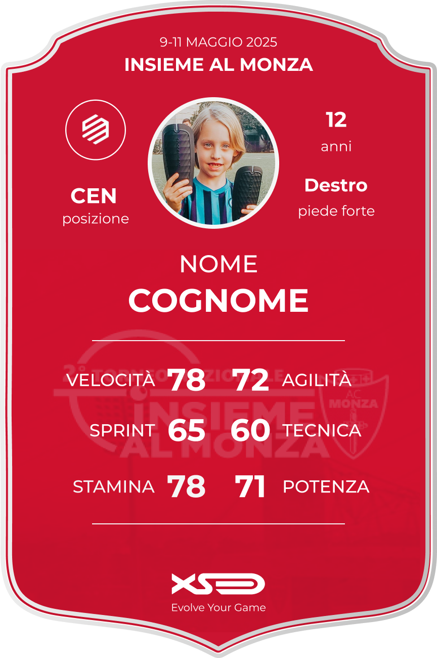Player Card Soccerment x Sportmade "Insieme al Monza" Edition